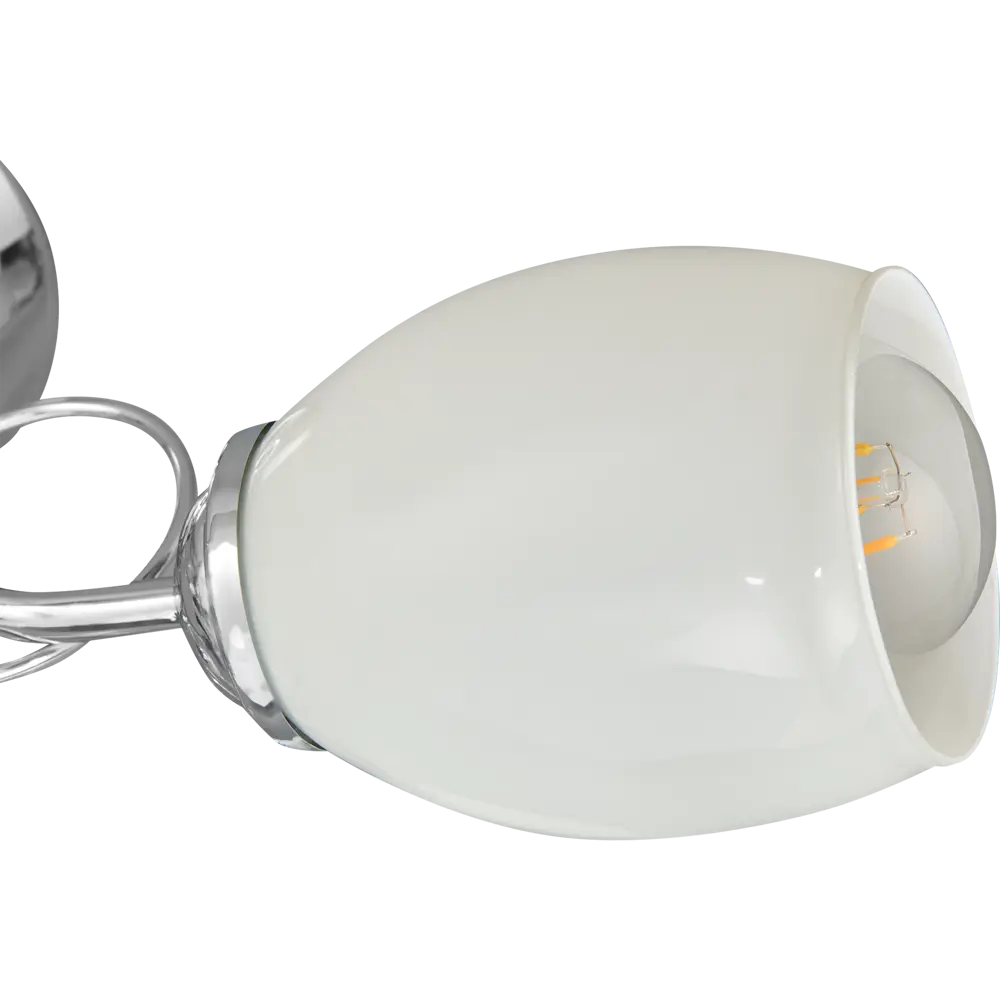 Люстра потолочная JLIGHT OLI 5 ламп 24 м², цвет хром/белый 84534222 STLM-2059258  - Вид №5