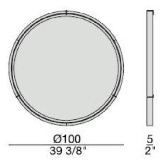 Porada Круглое зеркало в оправе из орехового дерева Iron sun-id-1451568 - Вид №1