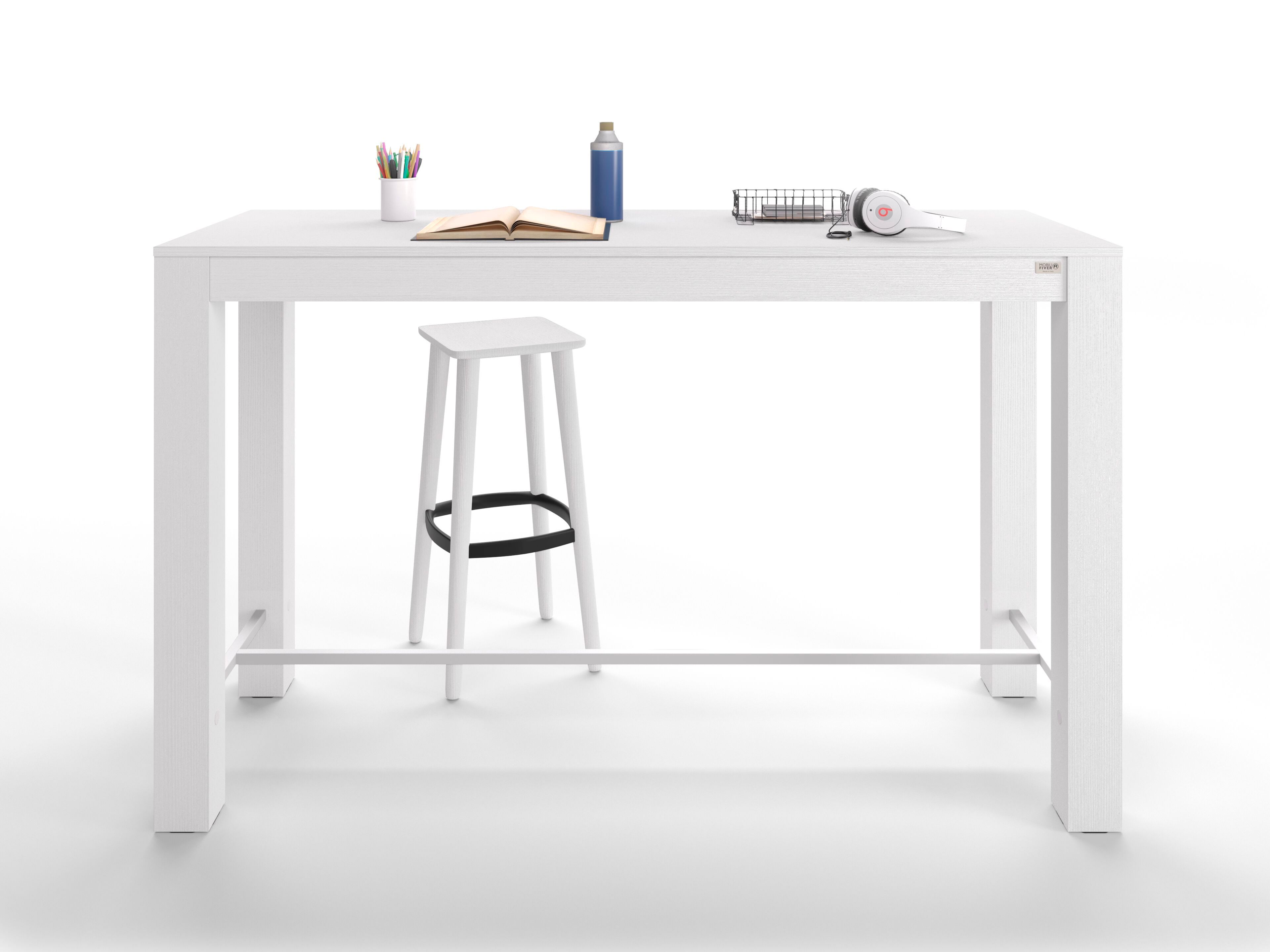 Высокий прямоугольный стол из белого ясеня Mobili Fiver Rachele ARCH-00120571