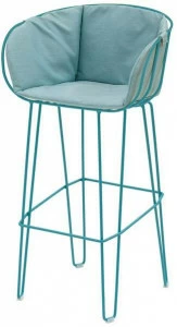 iSimar Стул высокий стальной с обивкой и спинкой Olivo 9164 / 9165