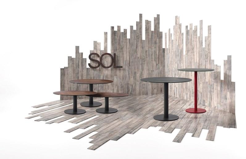 MOBLIBERICA Высокий круглый керамический стол Sol sun-id-1435220 - Вид №2