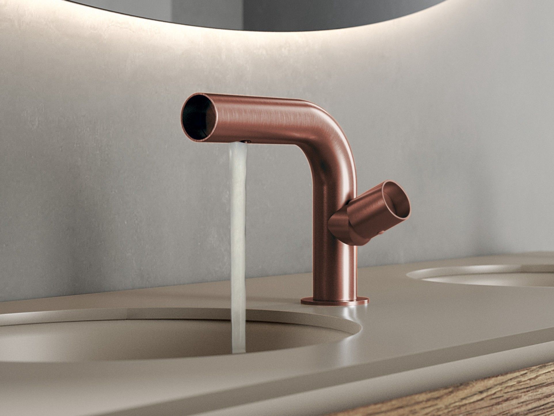 Однорычажный смеситель для раковины из нержавеющей стали Rubinetterie Treemme Watertube ARCH-00129957