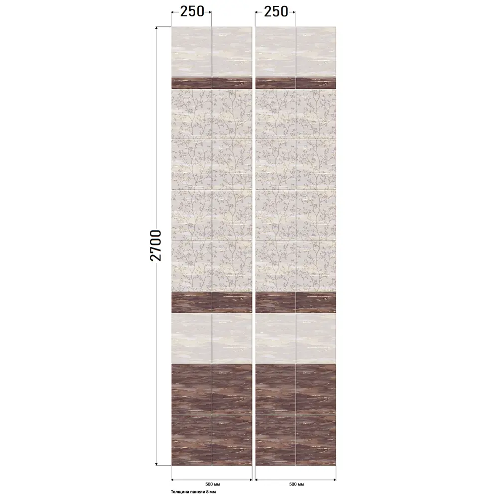 КРОНАПЛАСТ Стеновые панели ПВХ Сахара - элегантная отделка для вашего интерьера 86557937 STLM-0070077 - Вид №5