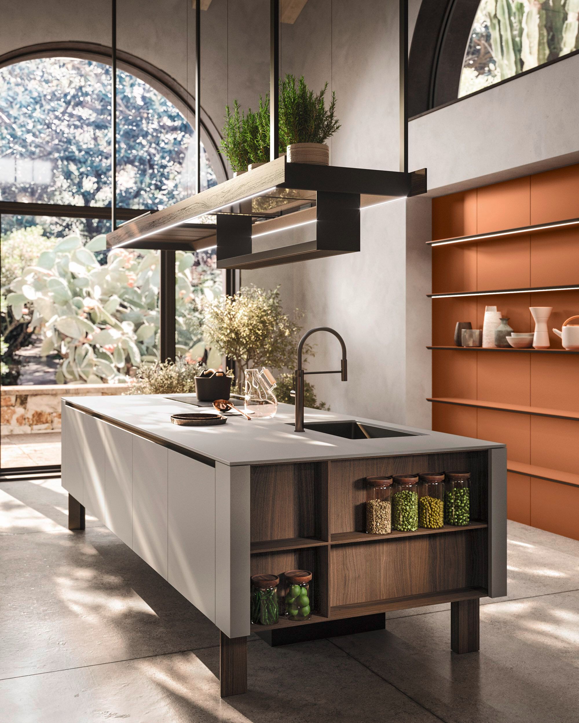 Встроенная кухня с островом Arrital Ak_Project ARCH-00004754