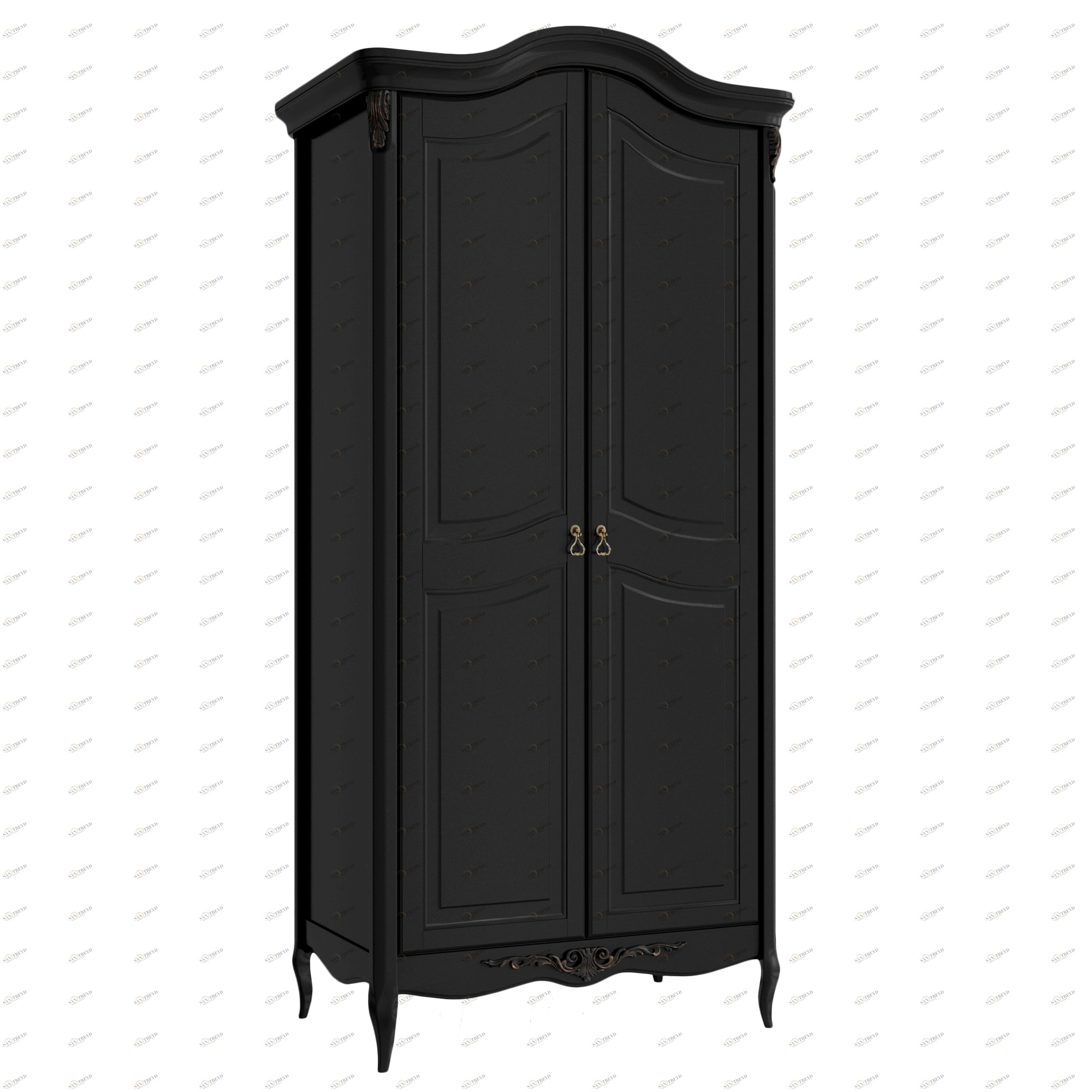 Шкаф распашной в спальню с 2 дверцами черный Nocturne KREIND NOCTURNE 00-3879890 Черный Santreyd 