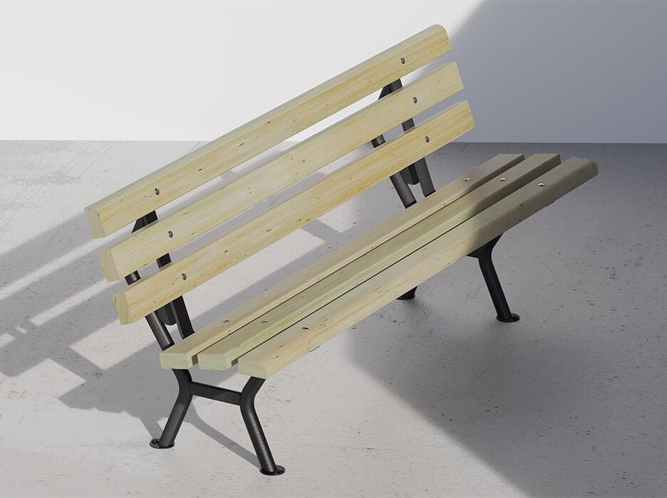 Классический стиль металлическая скамья со спинкой DIMCAR ARCH-00034638 - Вид №1