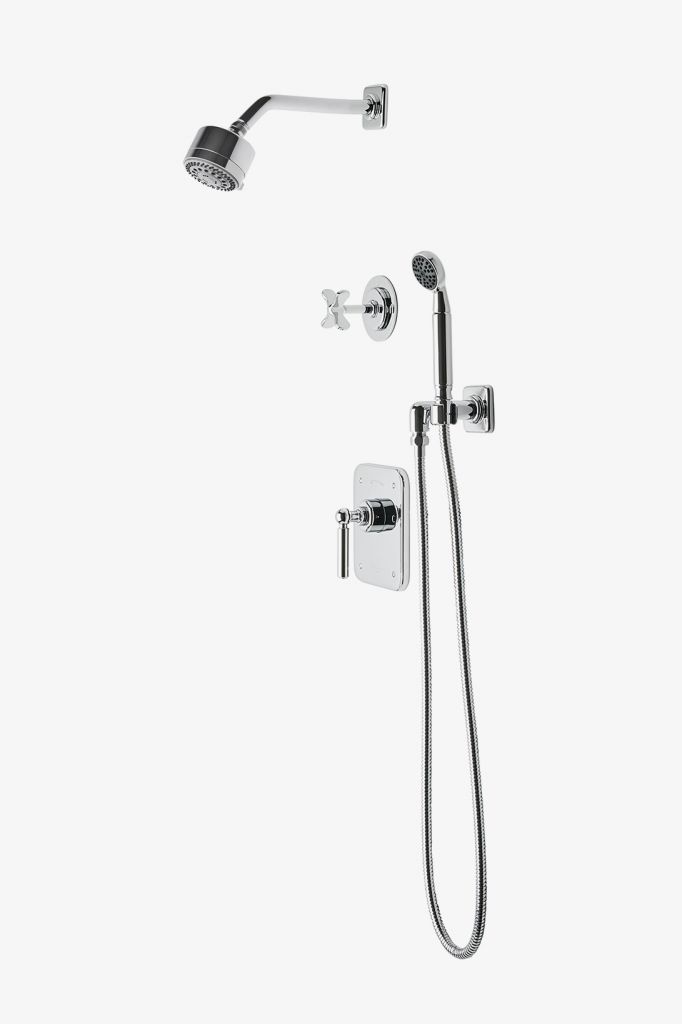 LDSP21 Душевой комплект Ludlow с балансировкой давления, душевой лейкой 3 1/4 дюйма, ручным душем и перекрестной перекрестной ручкой Waterworks 