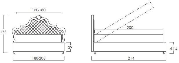 Bolzan Letti Двуспальная кровать с тафтинговым изголовьем Bludi betty sun-id-1353851 - Вид №6