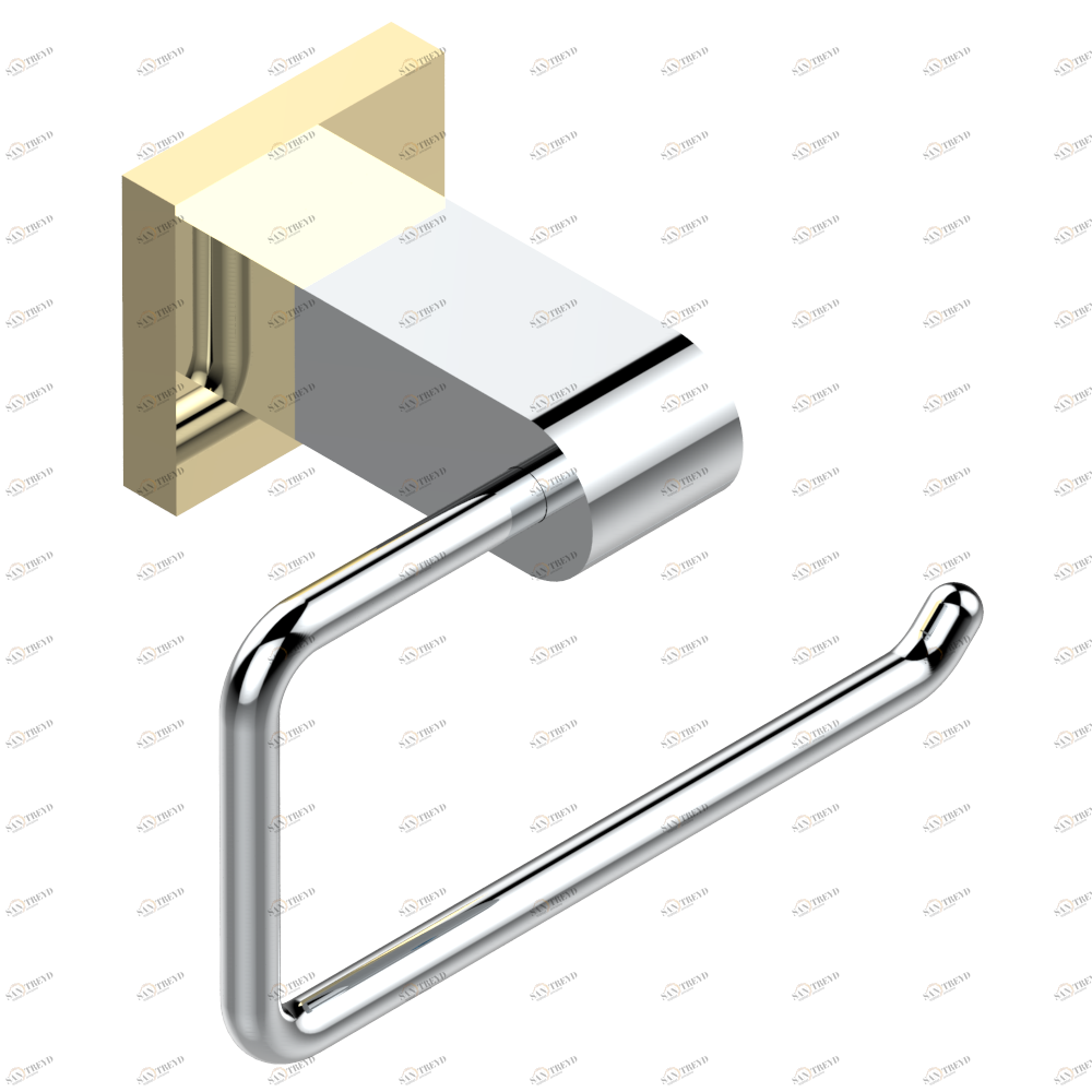 A6G-538A Бумагодержатель настенный без крышки Thg-paris Profil инкрустация Lalique Хром/золото A6G-538A CAT.A