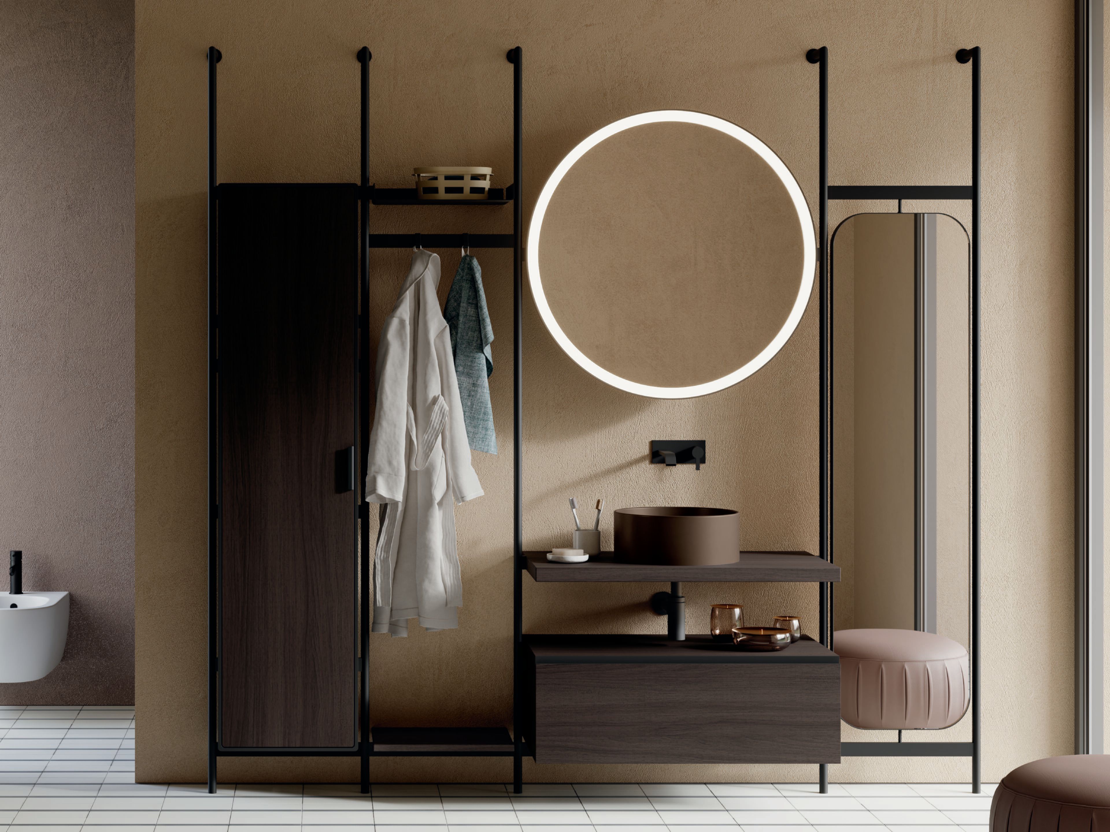 Умывальник с зеркалом Nic Over ARCH-00029598