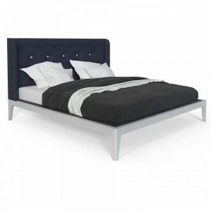 Кровать полутораспальная 140x200 темно-синяя Fly Soft new BRAGIN DESIGN ДИЗАЙНЕРСКИЕ 256416 Белый;синий