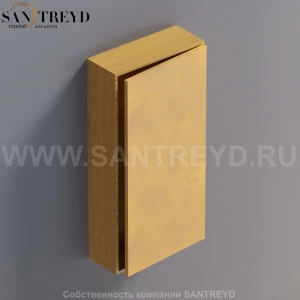 LIFT Модульный шкаф 80 см с правой дверью на доводчиках. Модули могут располагаться горизонтально и вертикально. Отделка: тик и натуральная кожа. AMOB052NAPTDX