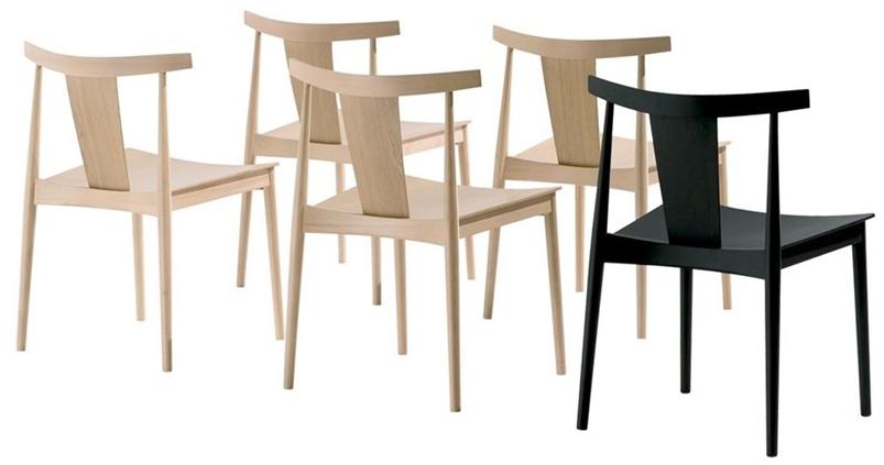 Andreu World Штабелируемый стул из бука с открытой спинкой Smile Si0325 - Вид №3