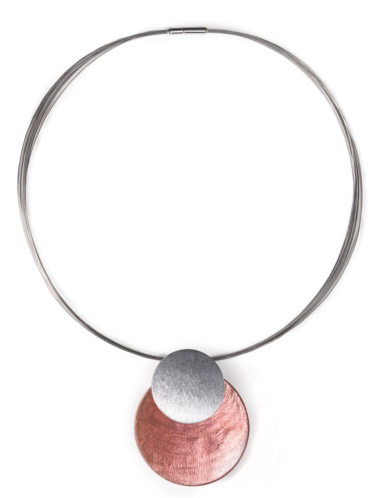 MIX_4692 Колье розовый, перламутр, сатинированный алюминий Mix Culture Santreyd 