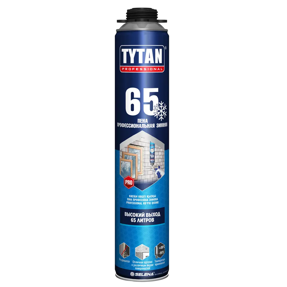 Пена монтажная профессиональная Tytan 65 выход пены 55 л зимняя 750 мл STLM-2101185
