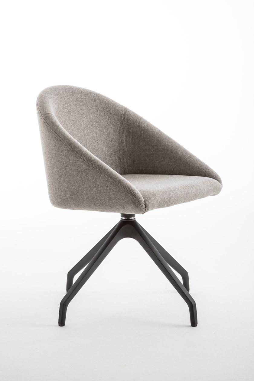 Luxy Вращающееся кресло из ткани с подлокотниками Bloom 4blfn58, 4blfb60 - Вид №1