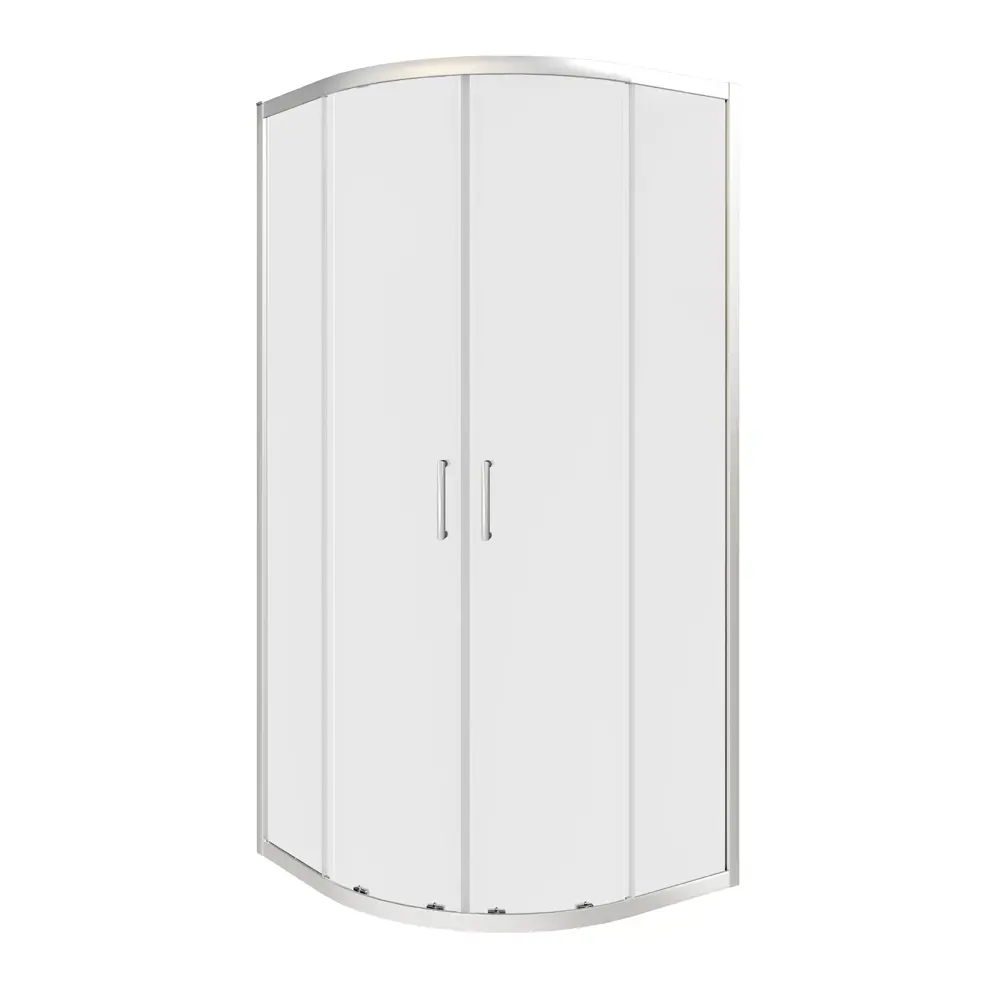 Душевая ширма Makiato 1/4 круга 80x80x190см цвет профиля хром раздвижная стекло 5мм прозрачное Santreyd Makiato New STLM-2050325 - Вид №1