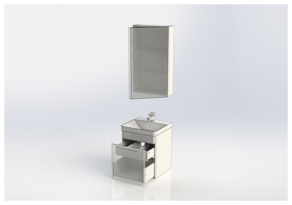 Мебель для ванной Aquanet София 50 белый 00203648 - Вид №9