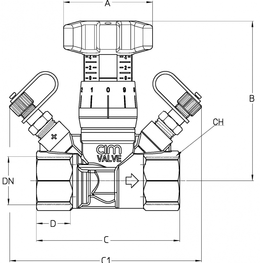 CIMBERIO CIM 787OT 114 Клапан балансировочный ручной CIM 787OT  - Вид №1