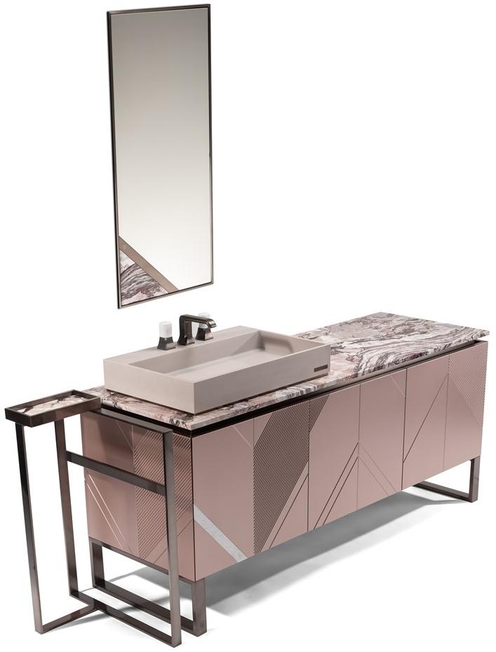 Visionnaire Тумба под умывальник из лакированной древесины с зеркальными дверцами sun-id-1384307 - Вид №2