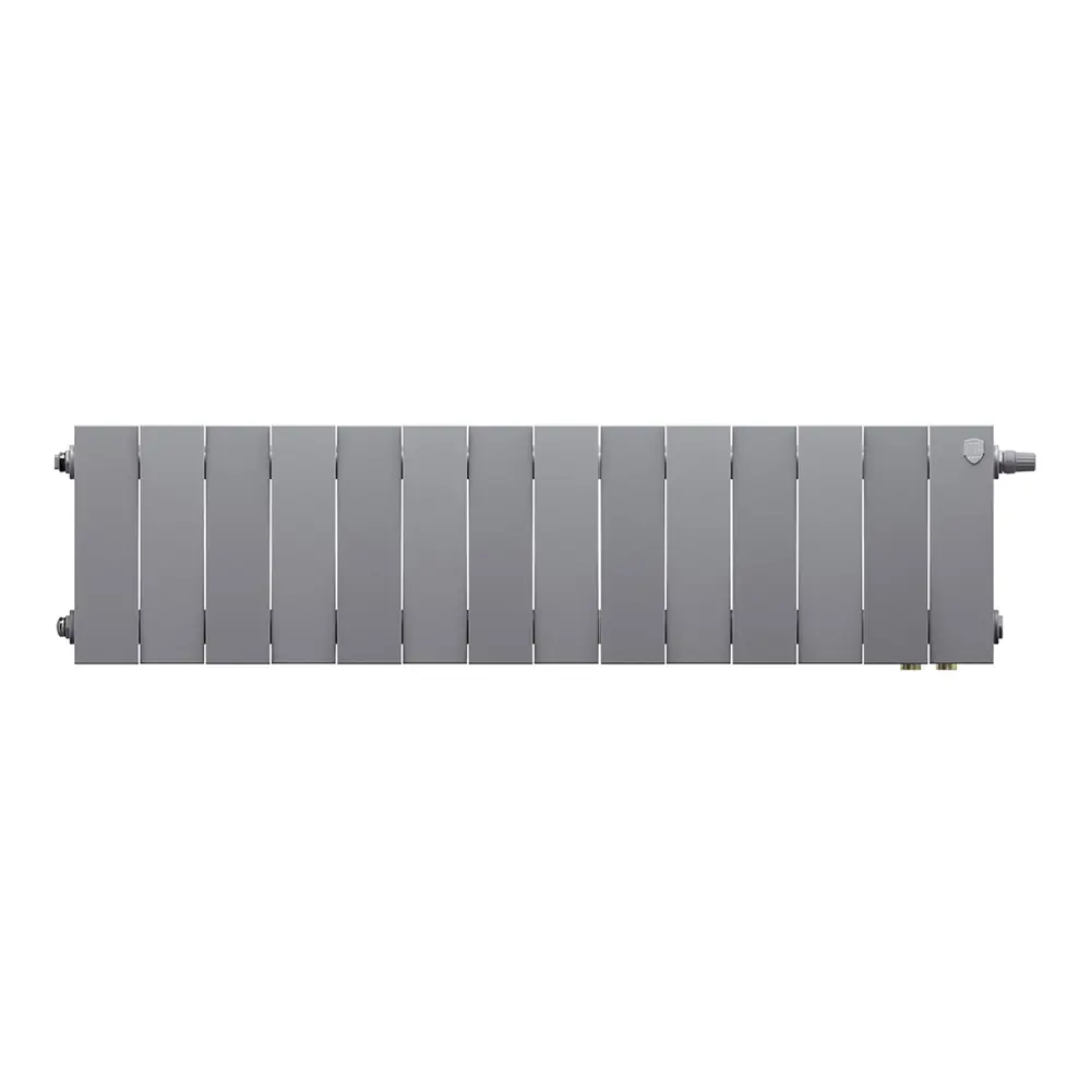 Радиатор секционный Royal Thermo PianoForte VDR80 200/10 14 секций нижнее правое подключение биметалл серый 89408793 STLM-2163836 