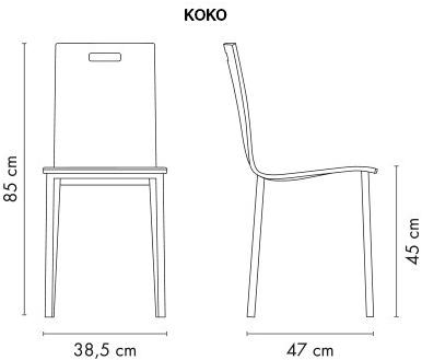 MOBLIBERICA Деревянный стул Koko sun-id-1355446 - Вид №3