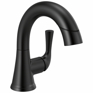 533LF-BLPDMPU Выдвижной смеситель для ванной с одной ручкой Delta Faucet Kayra Матовый черный