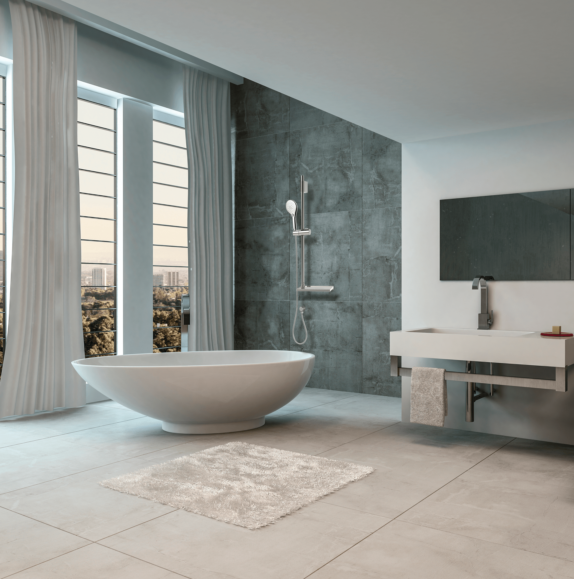 DF4001-N 90 cm Душевые комплекты SYNCRONIA Ø 120 mm BOSSINI  - Вид №1