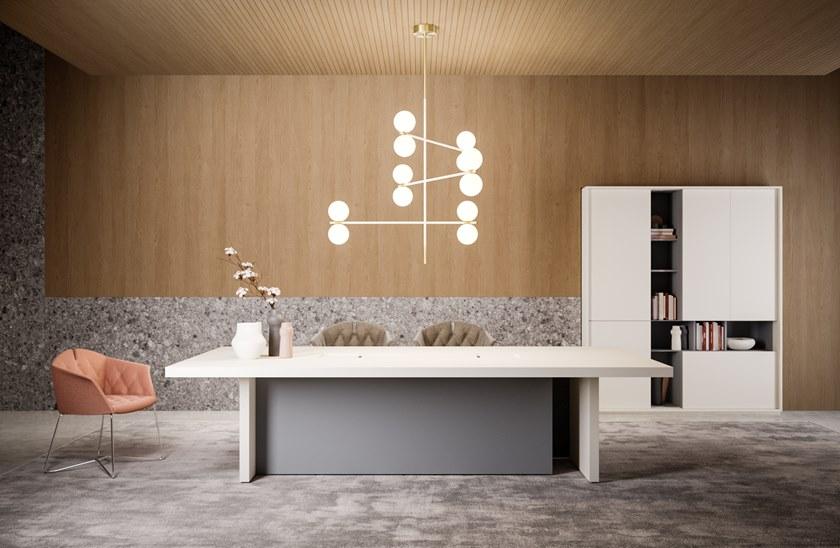 PROF Прямоугольный деревянный стол для переговоров Sessanta sun-id-1500408 - Вид №7