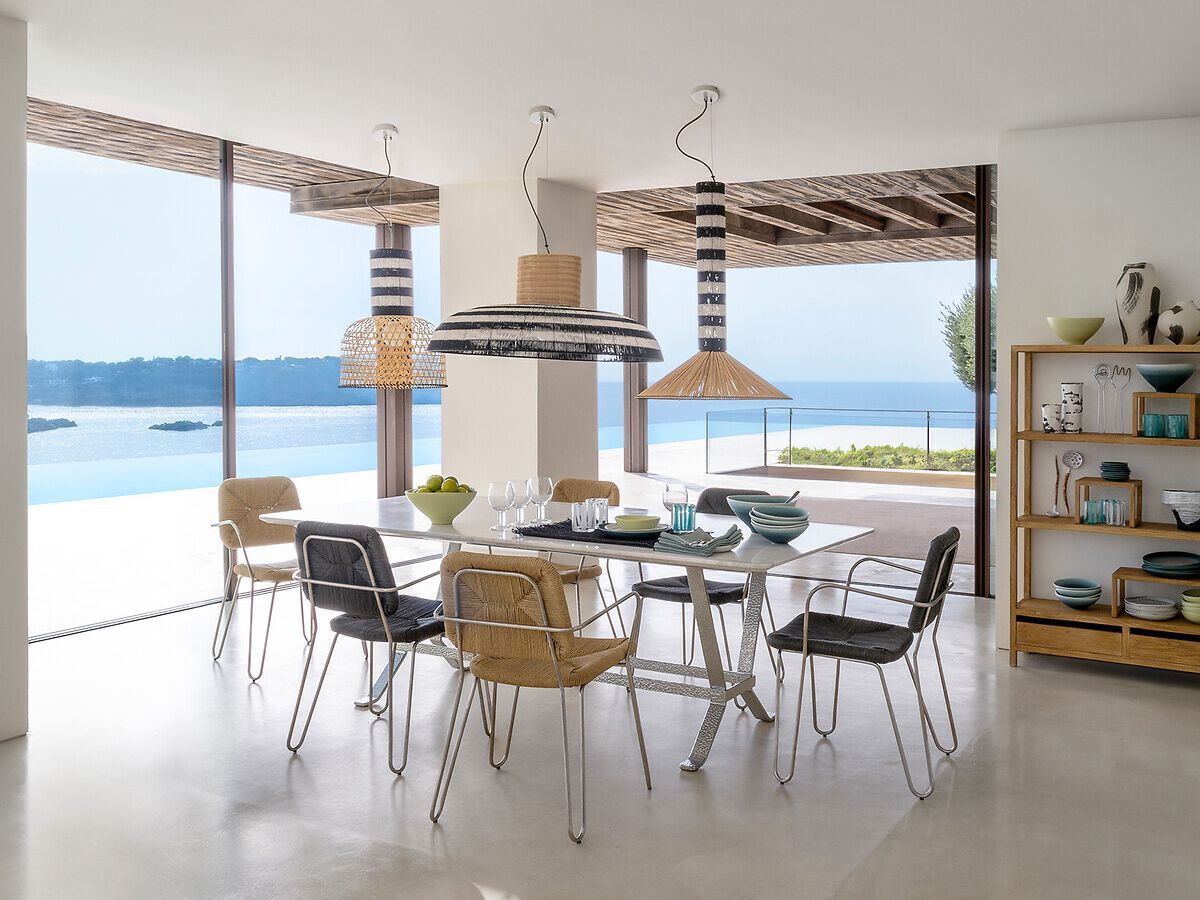 Прямоугольный обеденный стол из мрамора и кованого железа AMPM Zen ARCH-00074612 - Вид №6