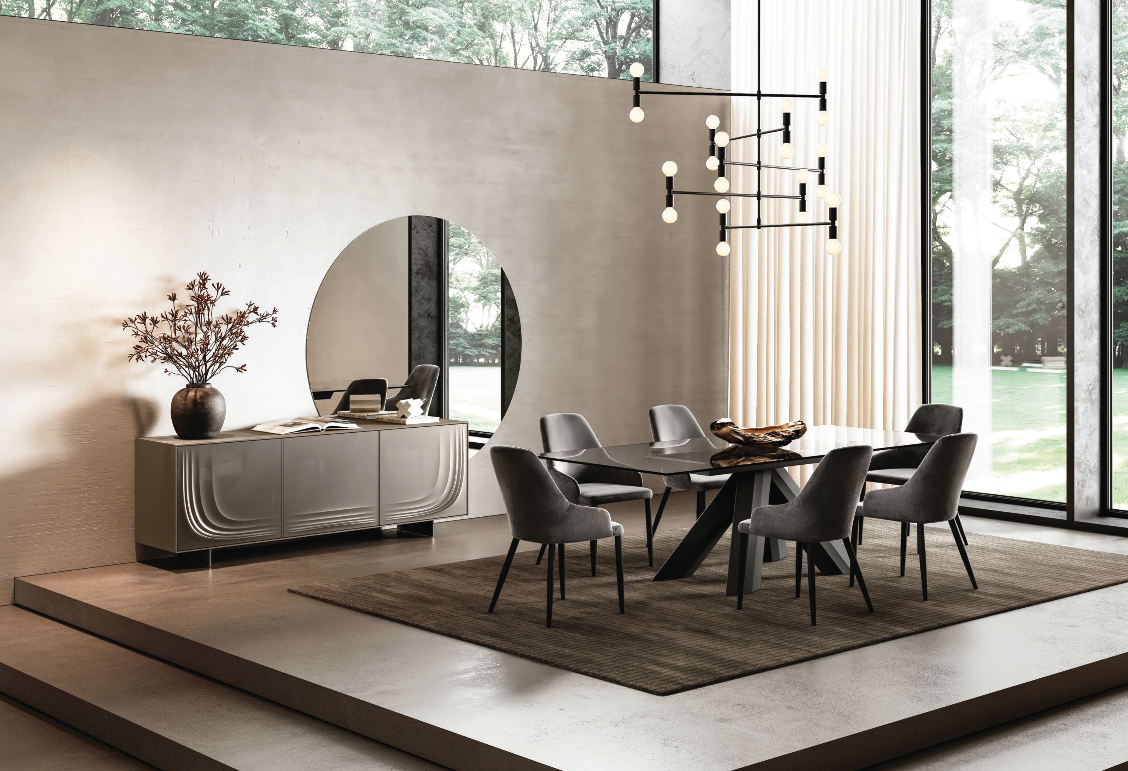 Шкаф Laminam® и стекло с распашными дверями Febal Casa Onda ARCH-00118078 - Вид №1