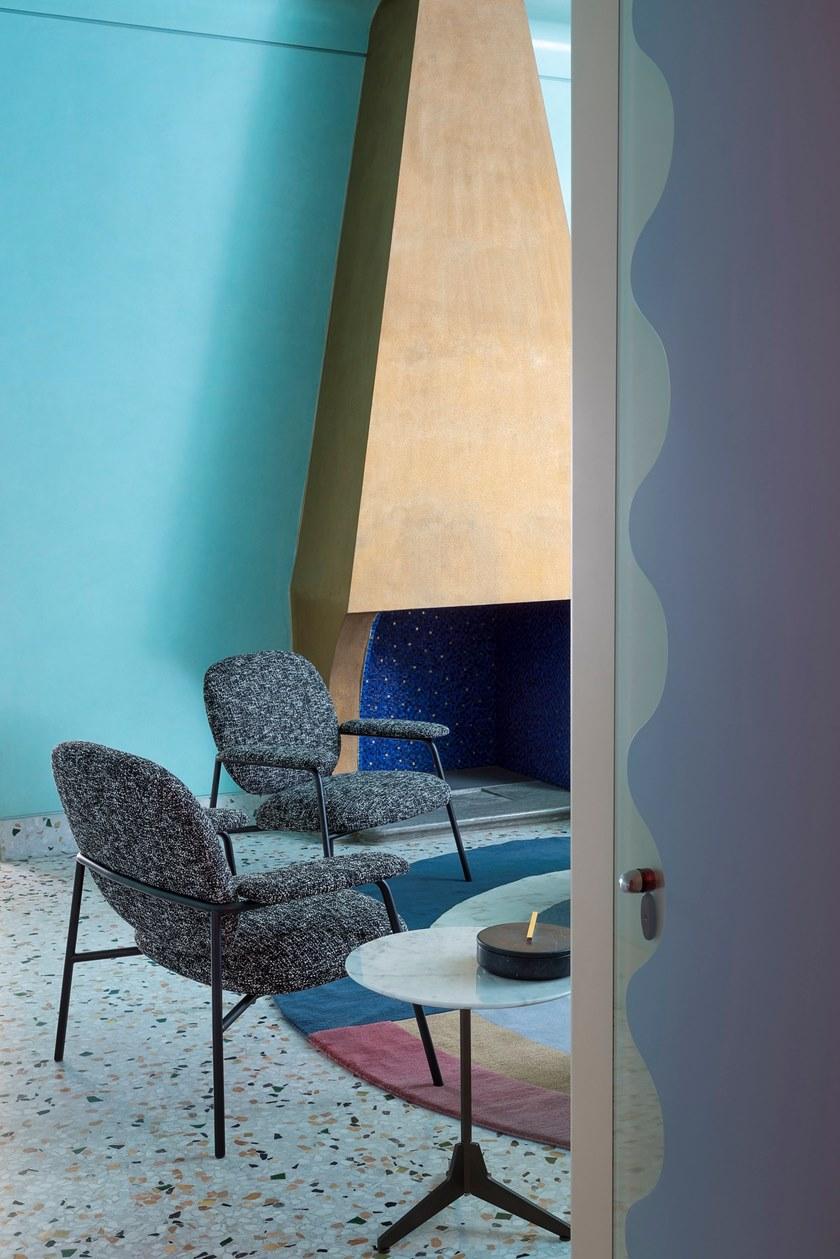 Saba Italia Кресло из ткани с подлокотниками Philo sun-id-1349714 - Вид №4