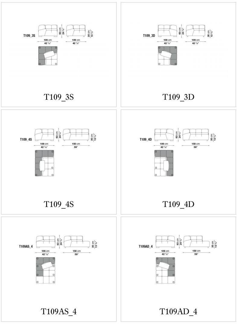 B&B Italia Модульный тканевый диван с шезлонгом Tufty time sun-id-1381228 - Вид №5