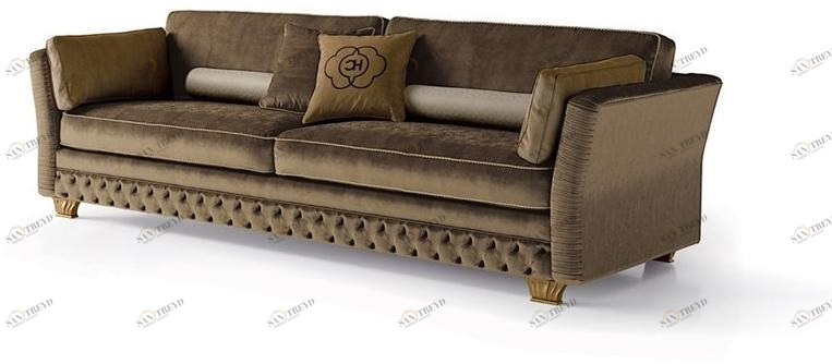 Carpanese Home 4-х местный бархатный диван Heritage 6444