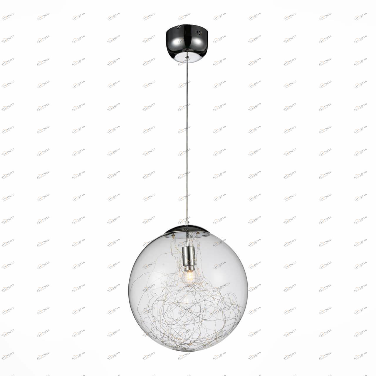 Подвесной светильник круглый дымчатый ST Luce SL274.113.01 ST LUCE ДИЗАЙНЕРСКИЕ, SL274.1 00-3889694 Прозрачный;хром 