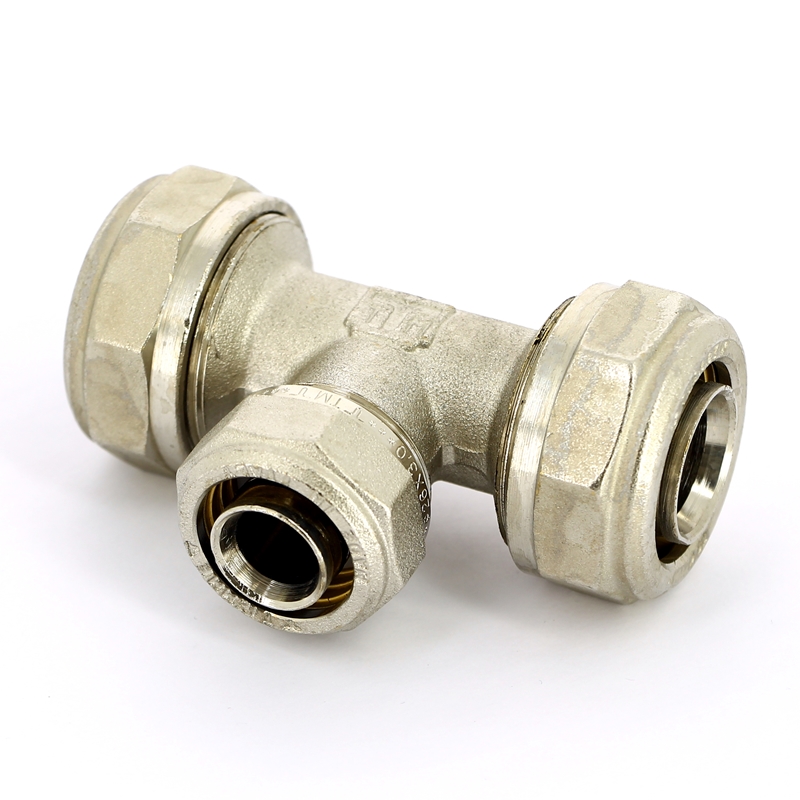 Тройник обжим никелированный TIEMME 32х26х32 1600082 - Вид №1