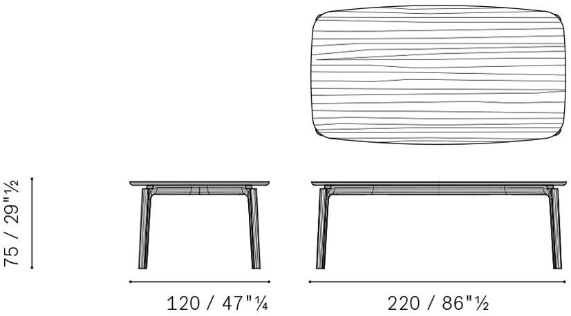 Poltrona Frau Прямоугольный стол La collezione - tavoli e sedie sun-id-1360803 - Вид №6