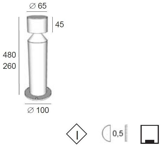 BEL-LIGHTING Светодиодный алюминиевый столбик для освещения общественных мест  8007. 2  - Вид №1