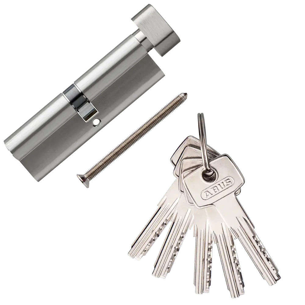 Цилиндр Abus 50х50 мм, ключ/вертушка, цвет никель 82389999 STLM-2091565 D6 - Вид №1
