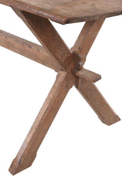 SOR27397 Oak Trestle основной консольный стол ijlbrown  - Вид №4