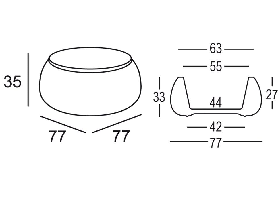 Журнальный столик из полиэтилена PLUST T Ball ARCH-00122215 - Вид №24