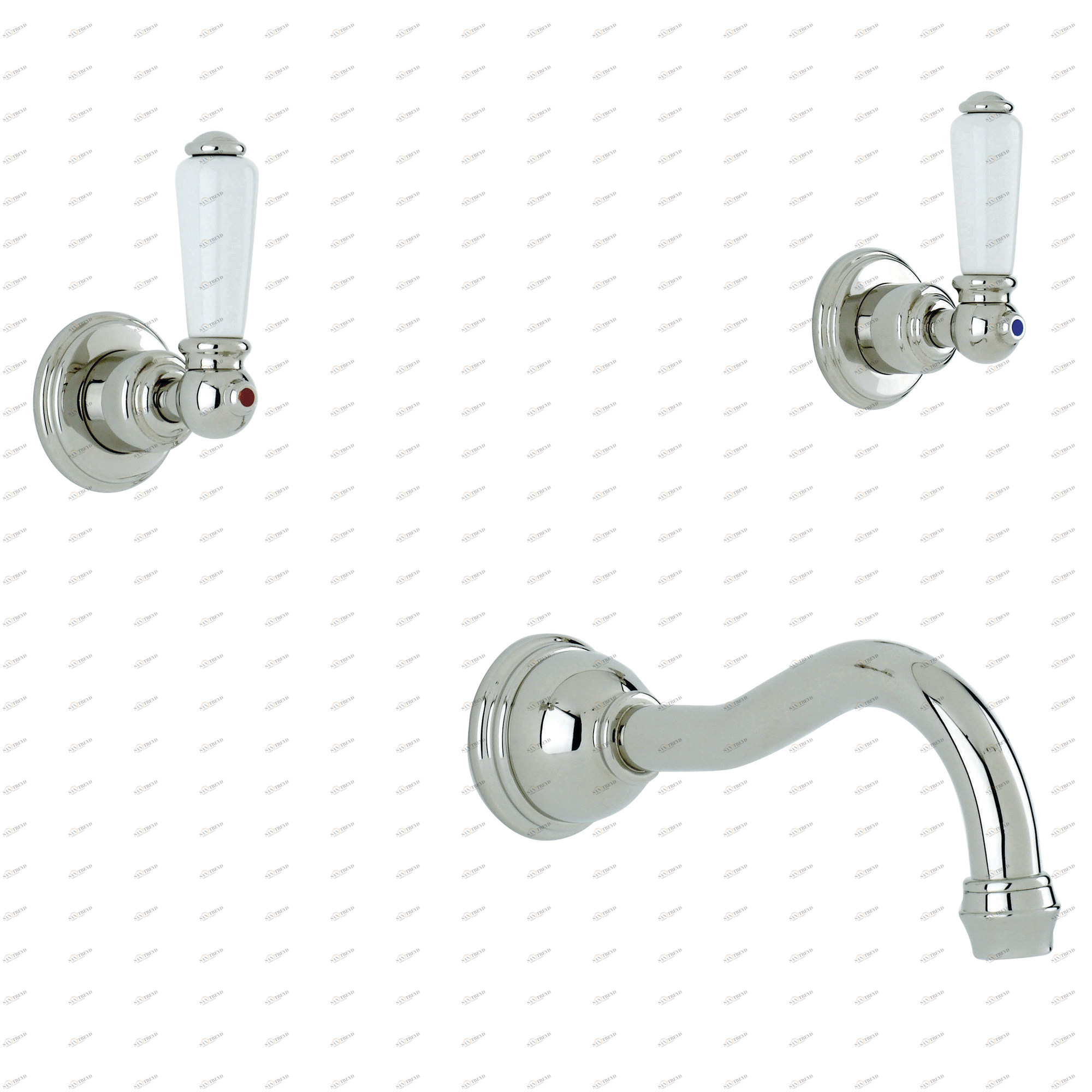 Traditional bathrooms РЫЧАГ для раковины смеситель на 3 отверстия Pr3790/nk 