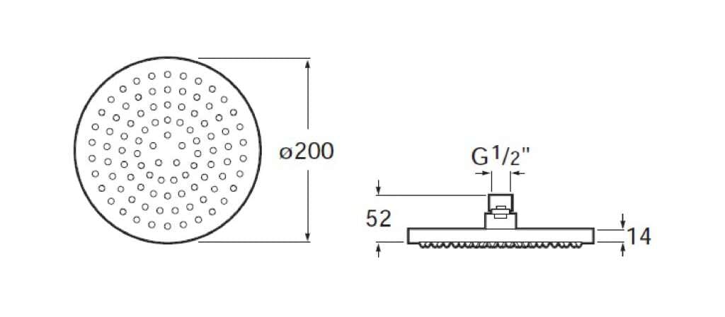 Круглая душевая головка с системой защиты от накипи Roca RAINSENSE 5B2150C00 / 5B2950C00 ARCH-00087398 - Вид №1