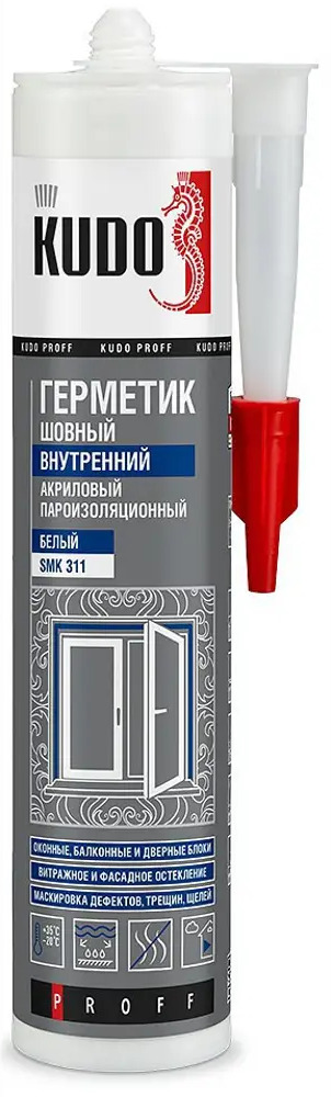Акриловый герметик KUDO для внутренних монтажных швов - надежная пароизоляция 89365665