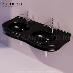 LA12NERO Подвесная раковина настенная овальная Simas Lante черная