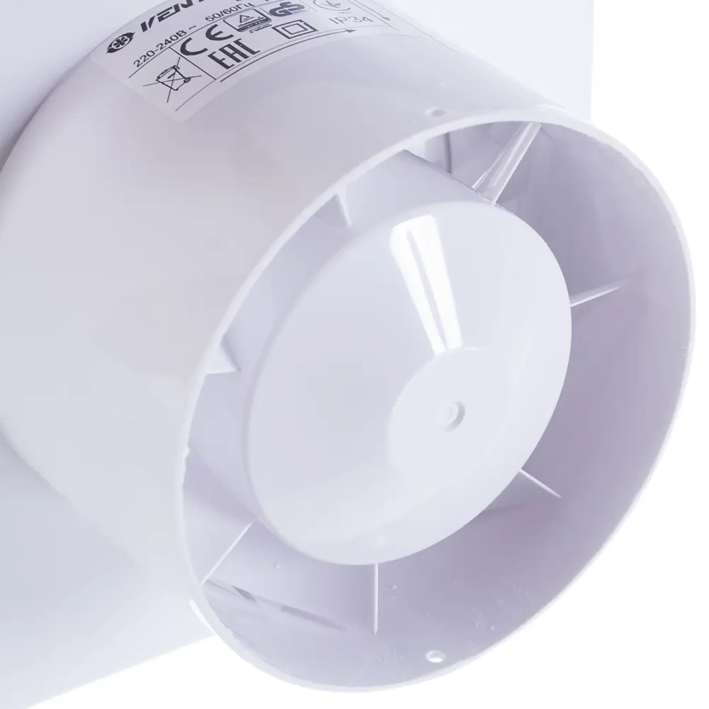 Вентилятор осевой вытяжной Вентс D100 мм 34 дБ 95 м³/ч цвет белый STLM-2197839 - Вид №2