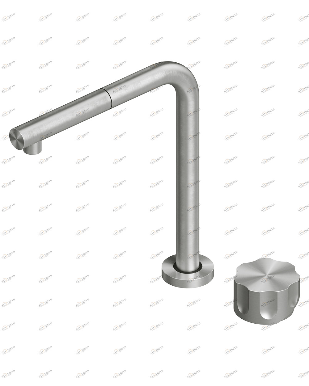 Inox. 463,17. Смеситель для кухни под ветром Quadrodesign 463.17
