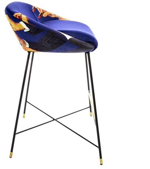 Seletti Высокий табурет из ткани со спинкой Seletti wears toiletpaper 16166 - Вид №6