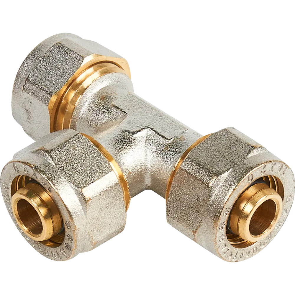 Тройник Aquasfera 16 мм никелированная латунь 027-9014 STLM-2142833