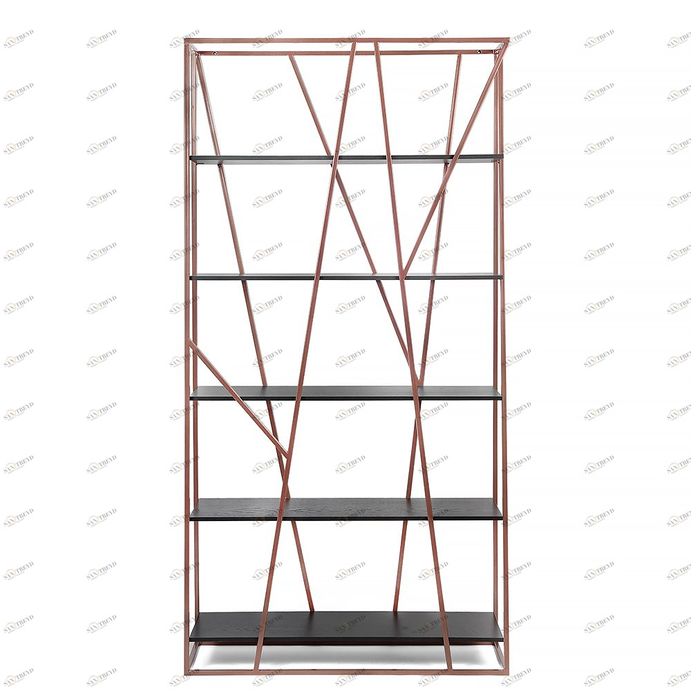 Стеллаж металлический медный Powell copper INTELLIGENT DESIGN  260749 Медный;черный 